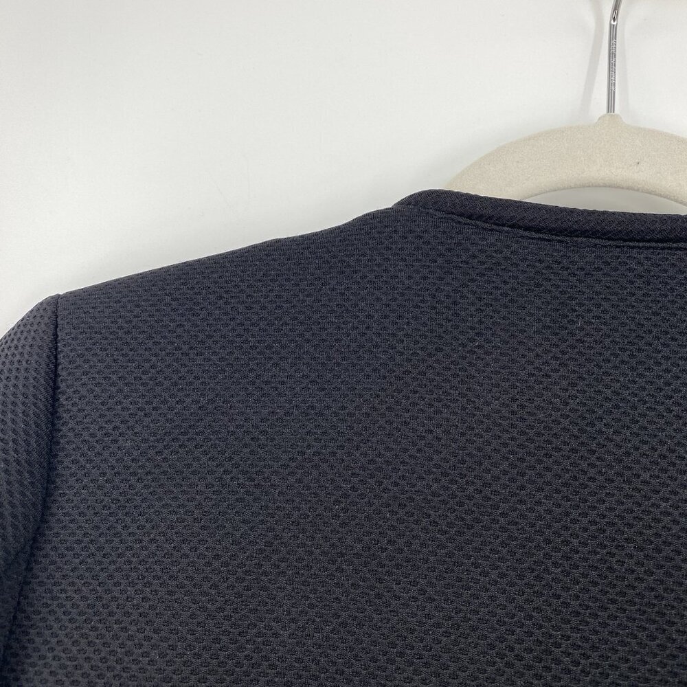 H&M Womens Size 4 Black Open Front Textured Weave Pockets Lined Jacket Coat - Picture 9 of 9